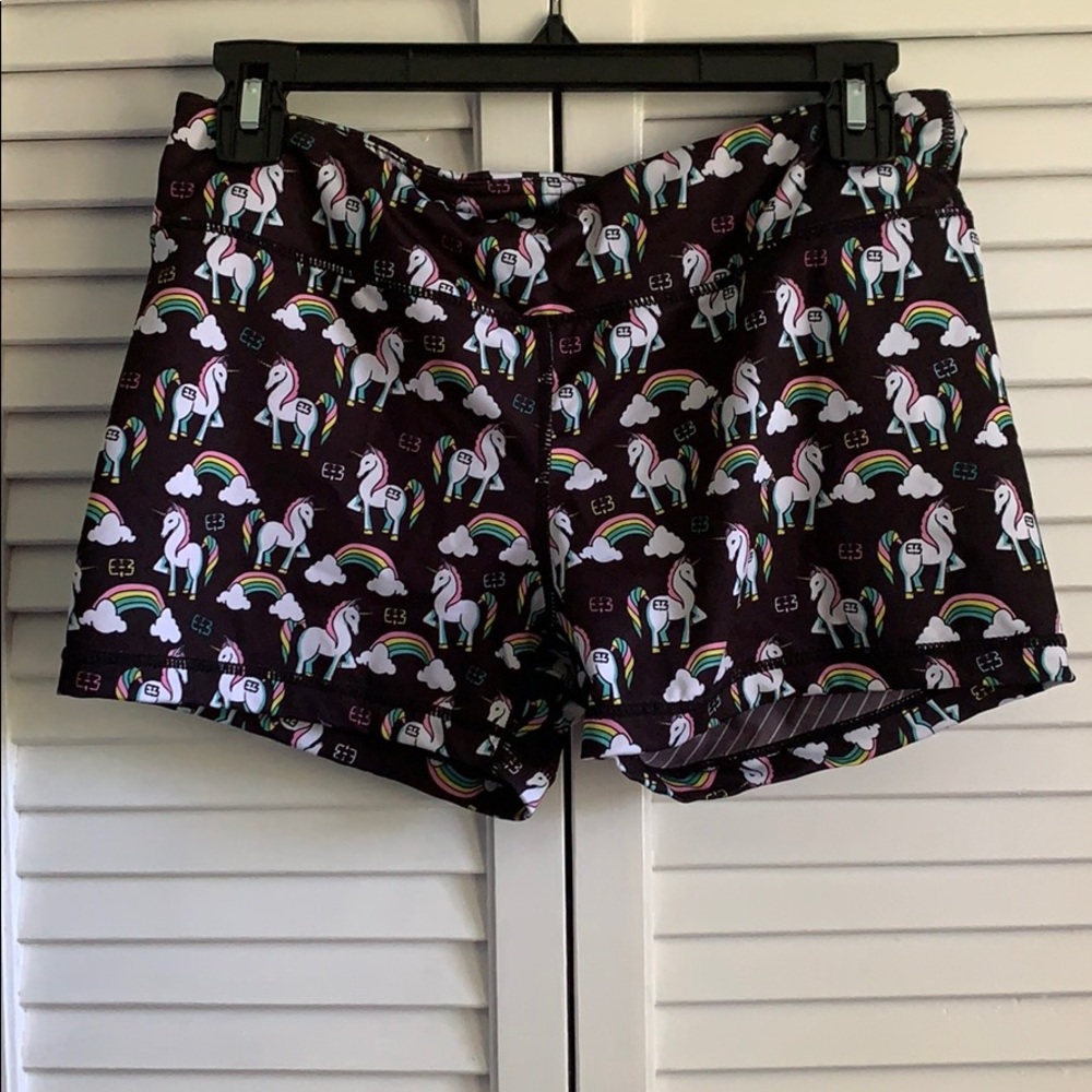 2/$20 IAB rainbow unicorn shorts